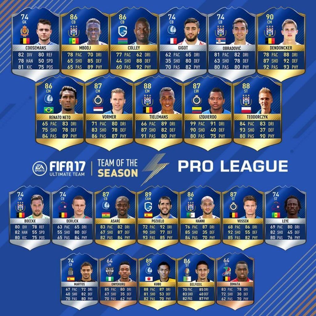 TOTS de la Pro League de FUT 17