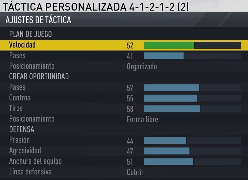 Táctica personalizada formación 4-1-2-1-2 (2) FIFA 17