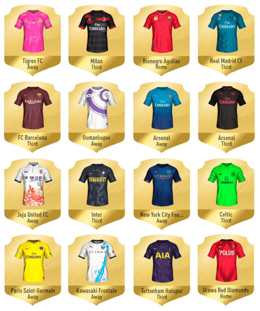 Las equipaciones de FIFA 18 más atractivas