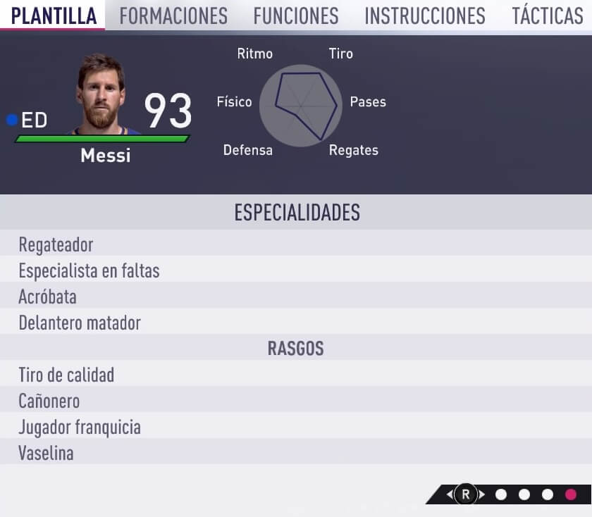 Rasgos y especialidades de los jugadores de FIFA 18
