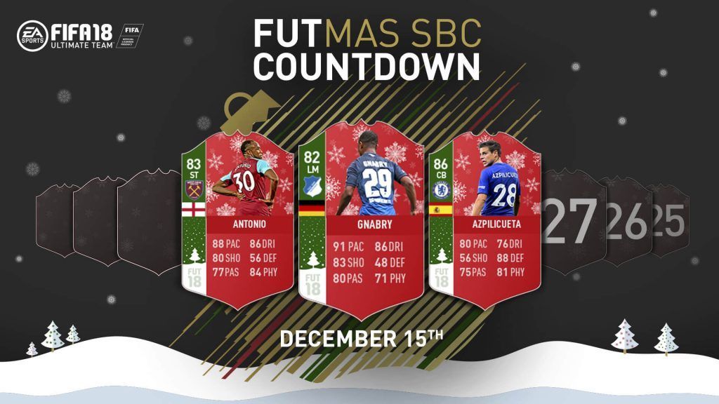 Jugadores SBC FUTmas FIFA 18 Ultimate Team