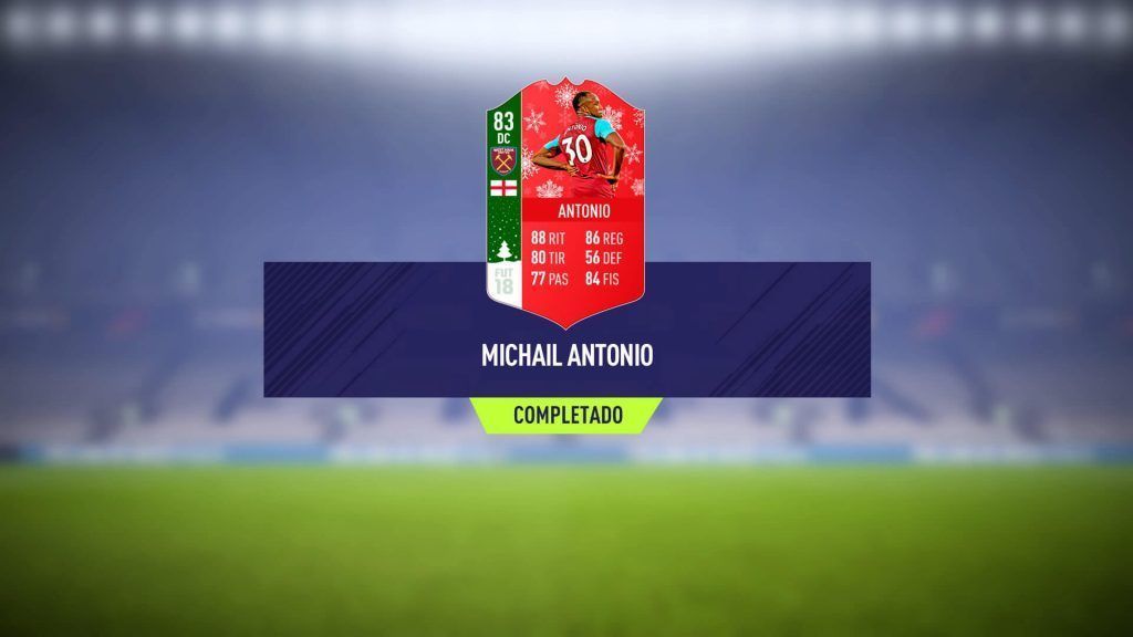 Squad Builder Challenge Michail Antonio FUTmas FUT 18