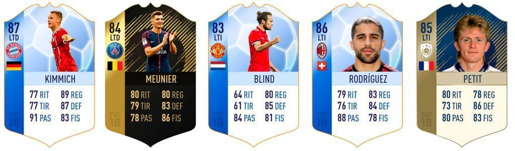 Laterales FIFA 18 Ultimate Team