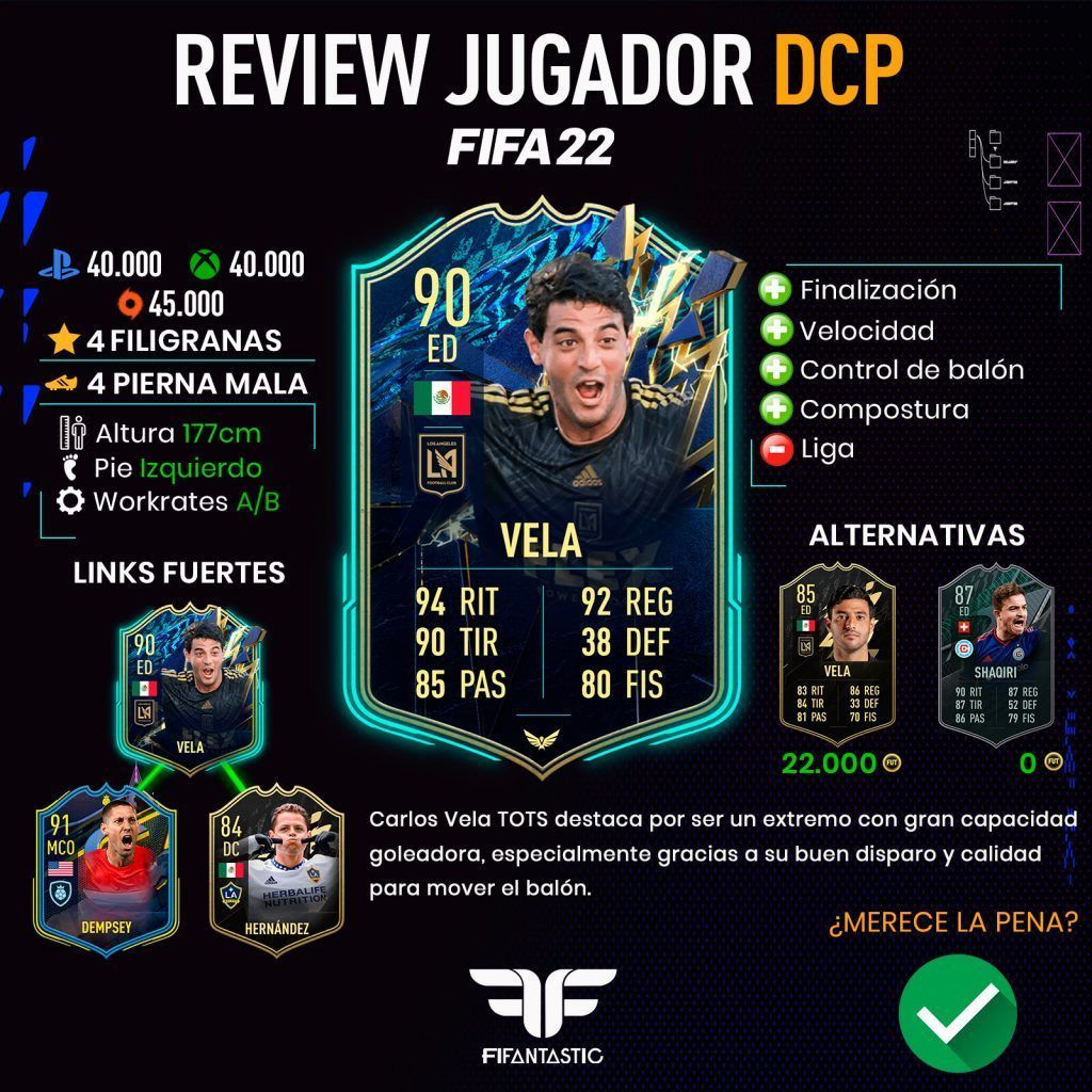 Carlos Vela TOTS en FIFA 22 Ultimate Team