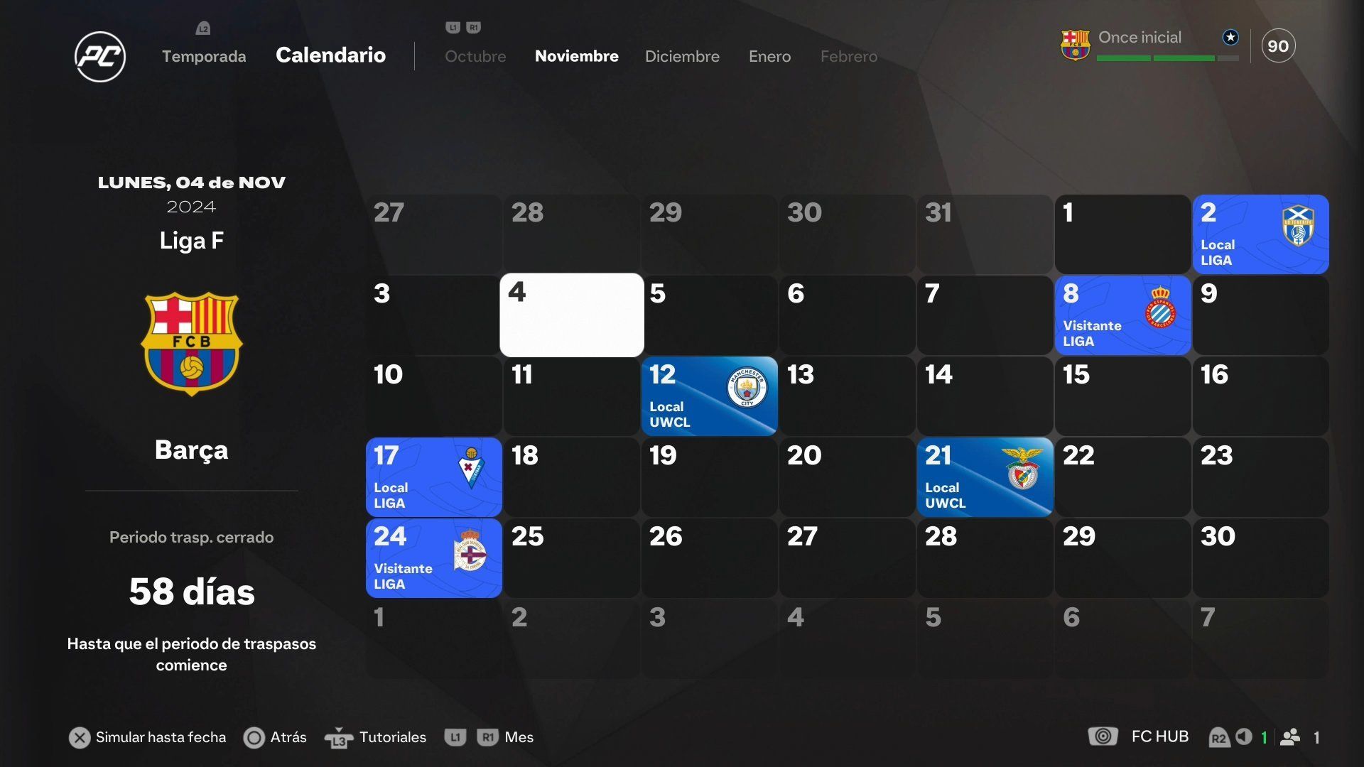 Objetivos Carrera de futbolista de FC 25