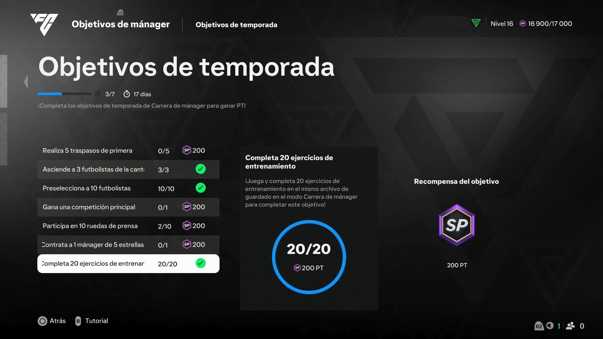 Cómo completar los objetivos del modo Carrera de FC 25, objetivos de temporada del modo Carrera de FC 25